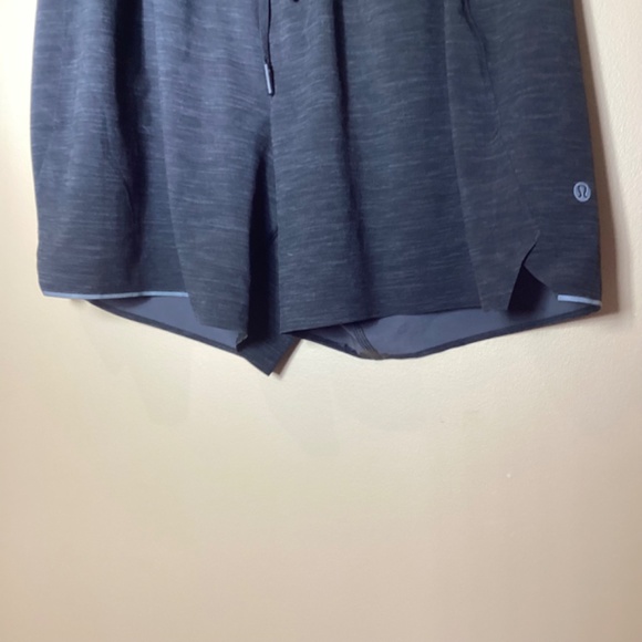 Lululemon Surge 6” Lined Shorts - Heathered Texture Printed Iron Blue True Navy - Picture 5 of 11